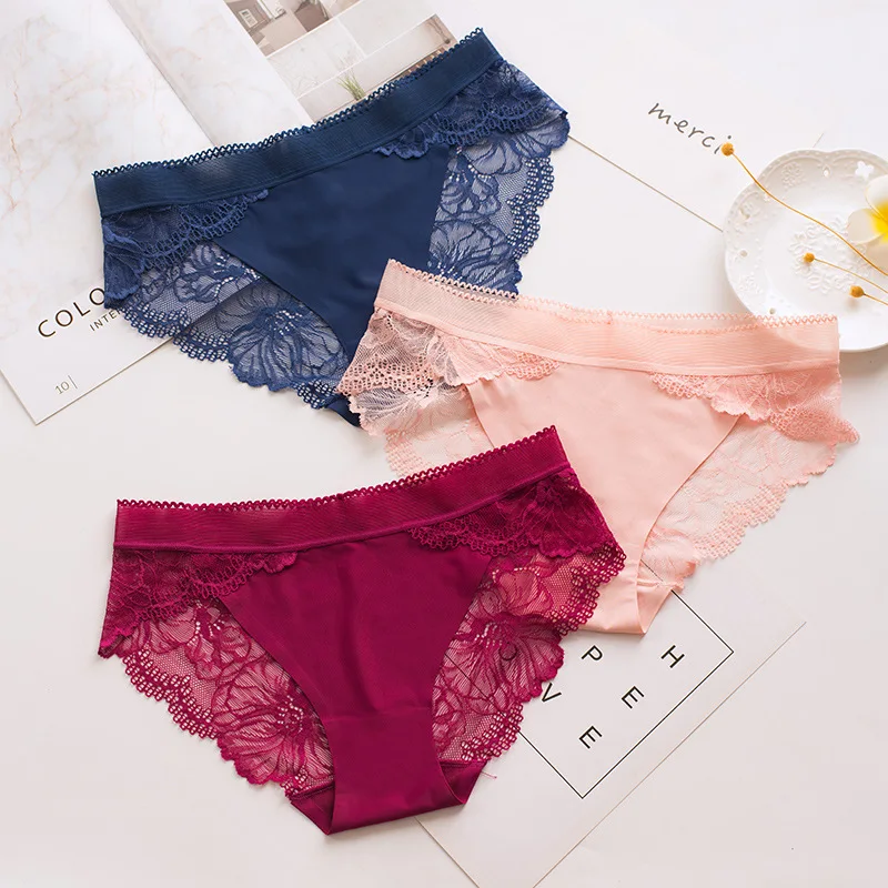 Трусы женские кружевные тонкие дышащие бесшовные | Женская одежда