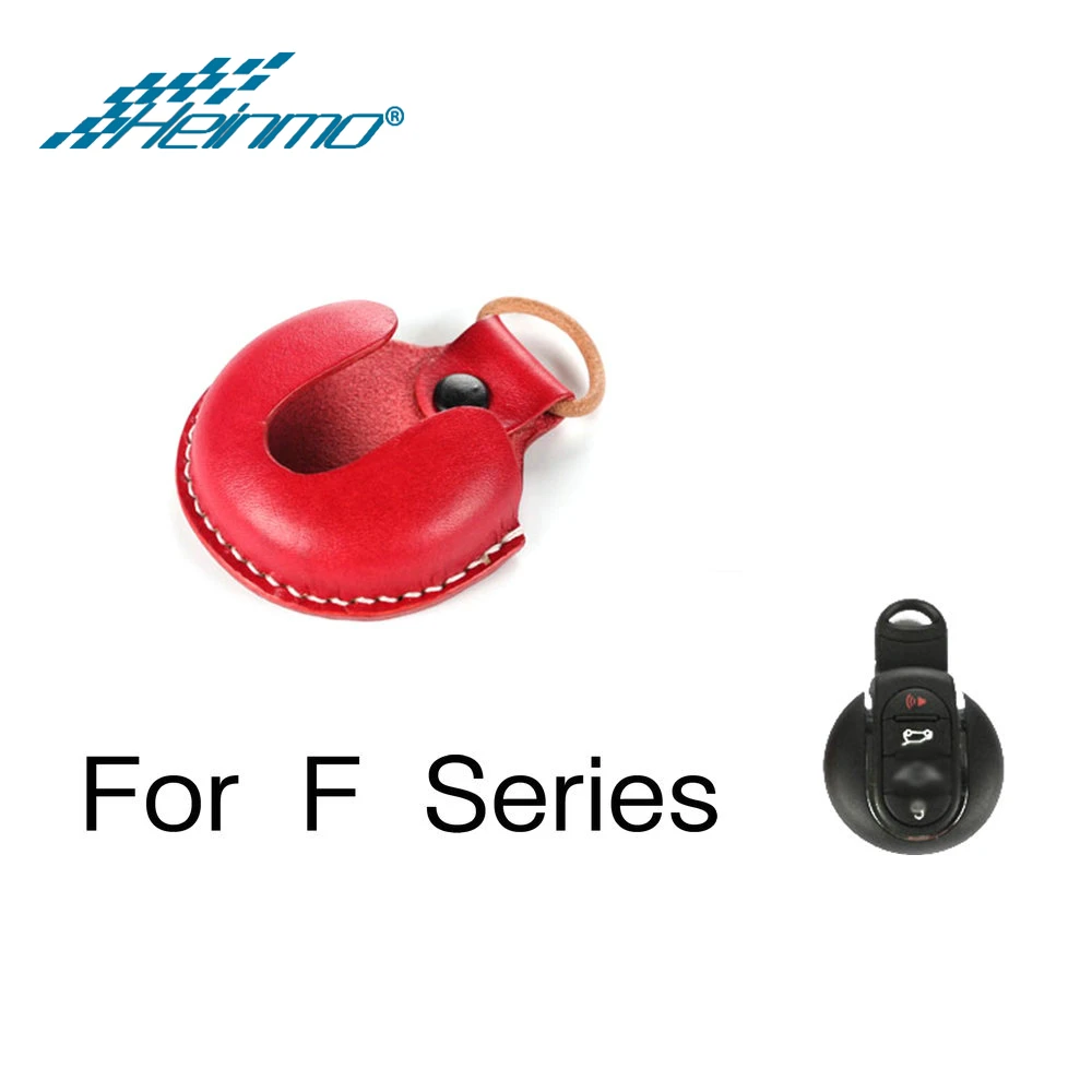 F Series Red Для MINI Cooper S Countryman One JCW F54 F55 F56 F57 F60 R55 R56 R57 R60 R61 чехол из натуральной кожи для автомобильных ключей сумка держатель Крышка Fob - Название цвета: F Series Red