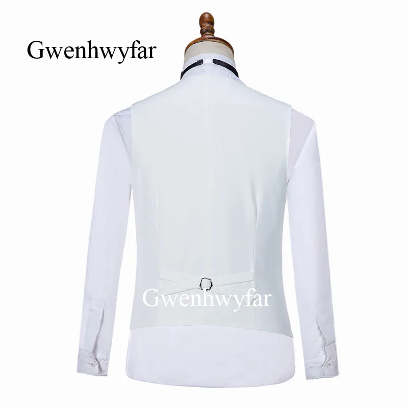 Gwenhwyfar модные мужские костюмы, украшенные боковыми штанами, новинка, фирменные смокинги для жениха с отворотом, мужские костюмы на свадьбу, выпускной, 3 штуки