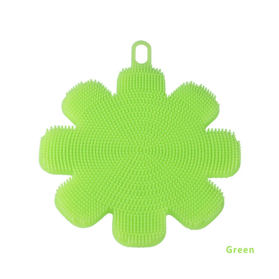 cleaning brushgreen MSJO силиконовый чистящий коврик щетка кухонная губка для мытья противень чашка макияж домашняя щетка для чистки силиконовая миска губка коврик - Цвет: cleaning brushgreen