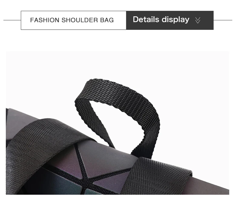 

Women Laser Luminous Backpack For Ladies Female Mini Geometric Shoulder Bag Folding Student School Bag For Teenage Girl