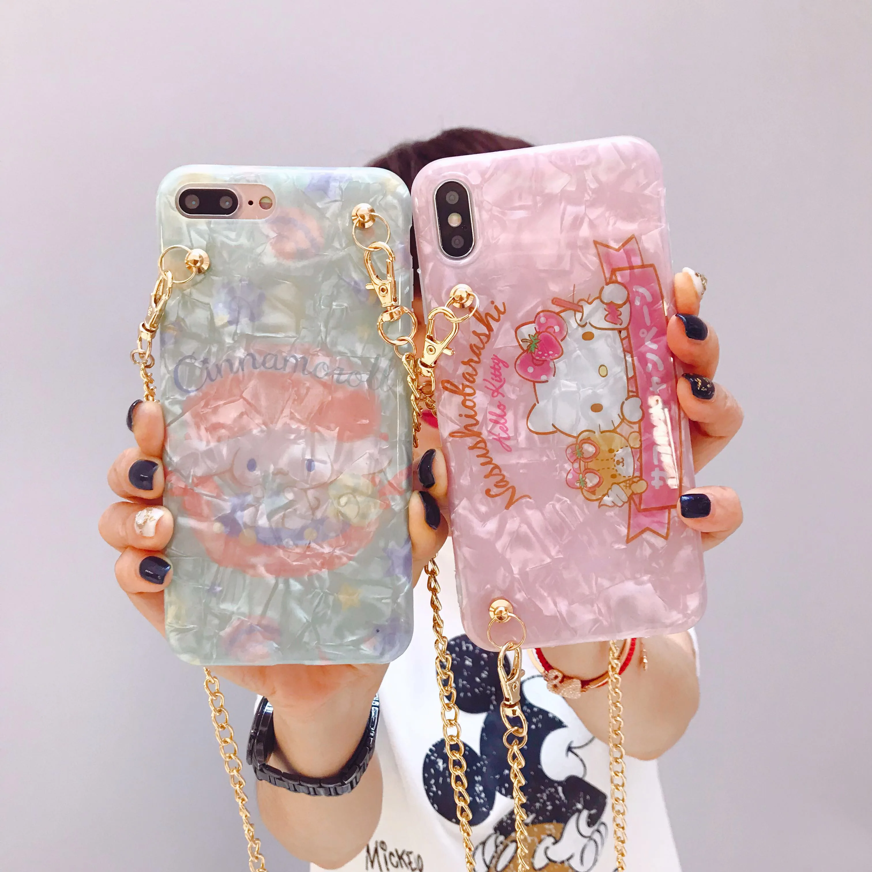 For iPhone XS max /XS shell pattern Case for iphone 8 7 Gemini phone XR 7/ 8plus/ 6 /6s plus fundas hang rope |
