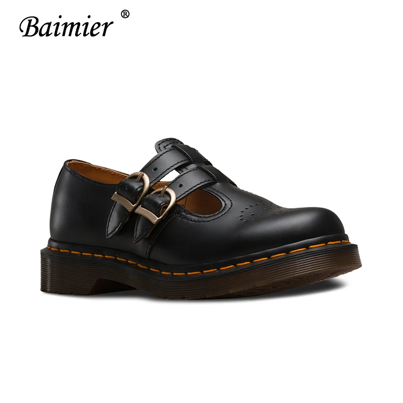 Baimier/Винтажные женские туфли оксфорды в английском стиле с закругленным носком