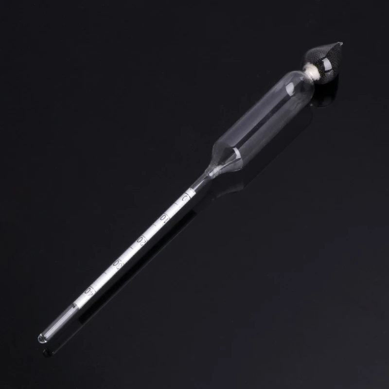 3 Pcs 0-100% Hydrometer Alcoholmeter Tester Set Alcohol Concentration Meter + Thermometer |