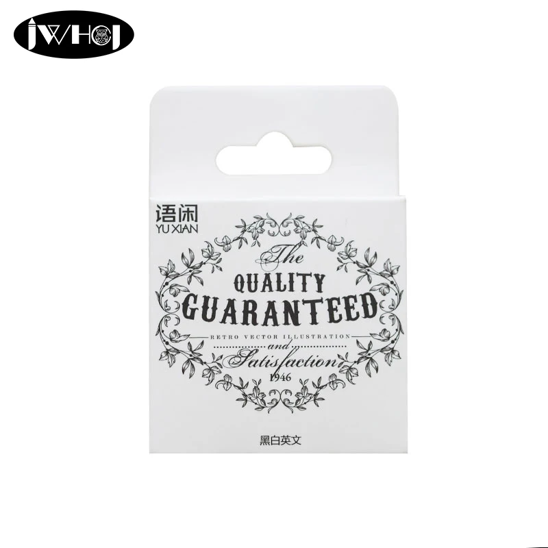50pc/box Black white English Heteromorphism sticker paper decoration diy handmade album scrapbooking Arts Crafts | Дом и сад