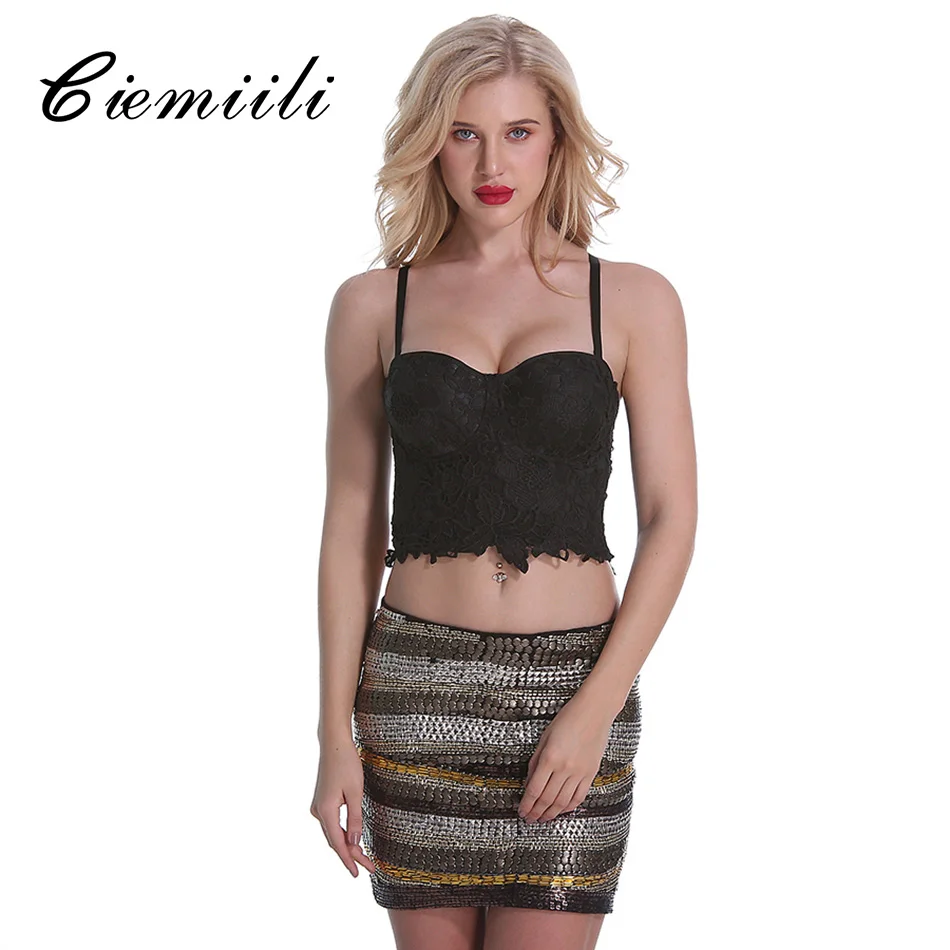 CIEMIILI 2018 летние топы женские для вечеринки коктейльное одноцветное короткое