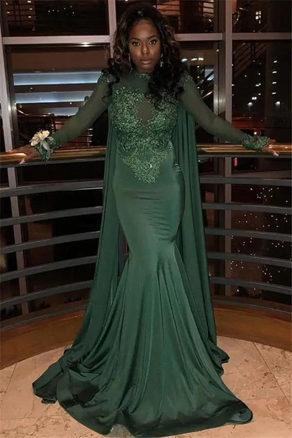 Vestido de gala изумрудно зеленый платье для выпускного с подолом в виде русалочьего