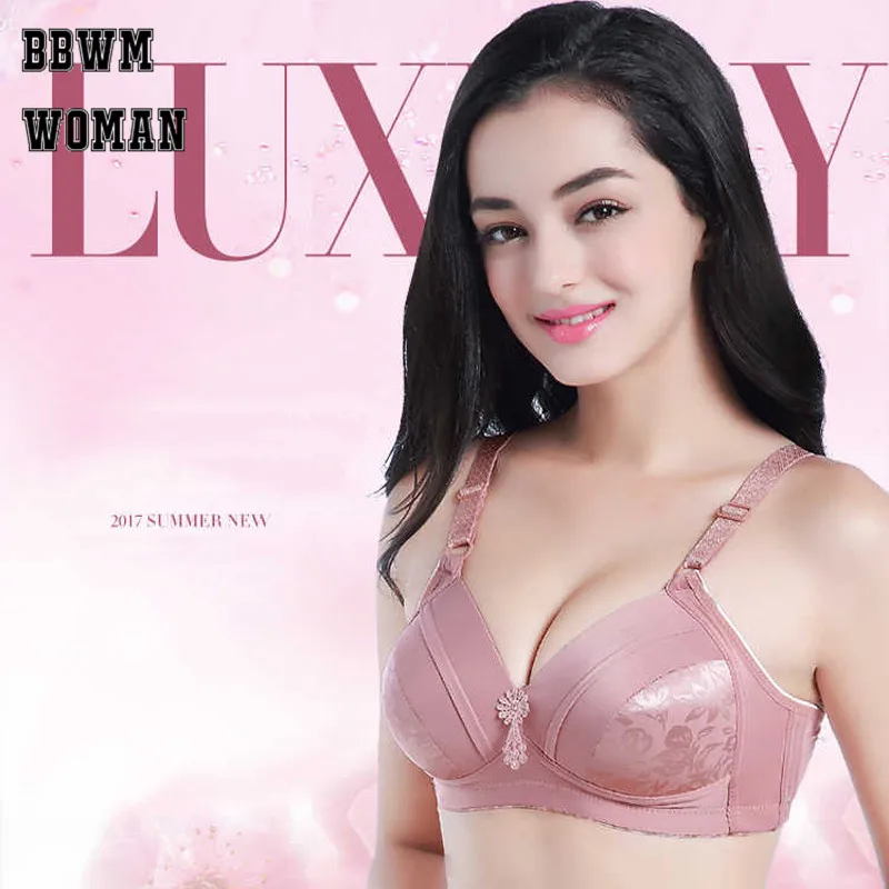 

Flower Push Up No Underwire Brassier Simply Design Plus Size Lingerie Top Bras ZO925