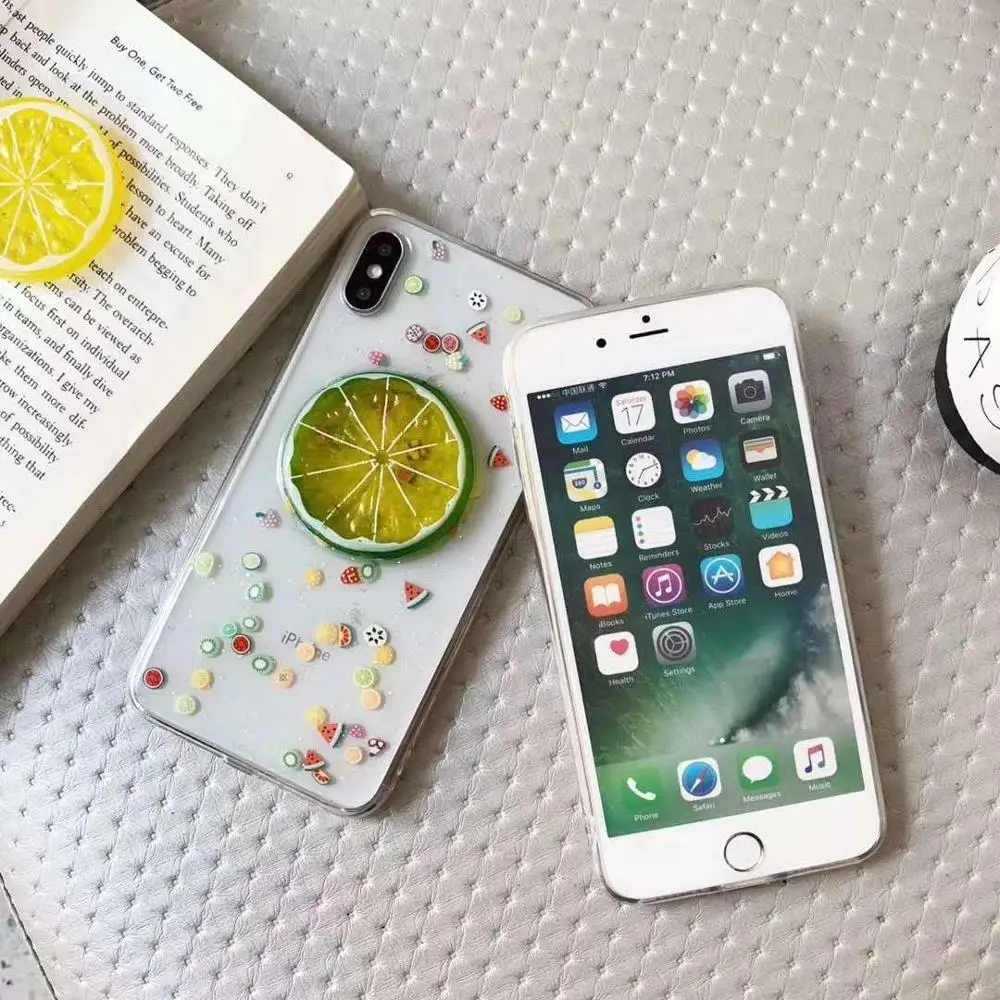 3D рельефный чехол для телефона с изображением лимона coupe iphone X Xs max XR прозрачный