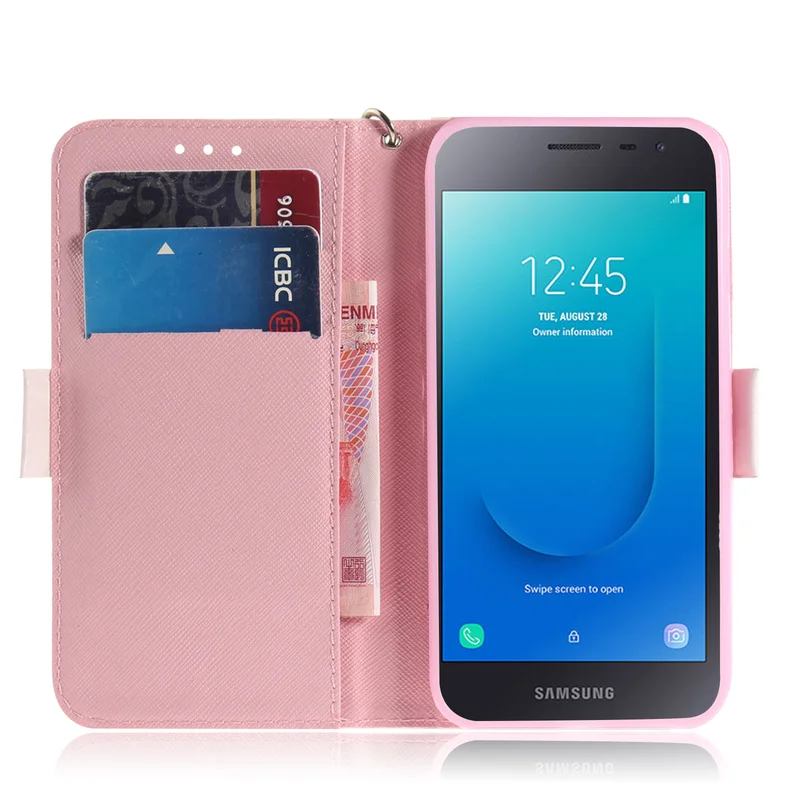 Чехол книжка из искусственной кожи с подставкой для Samsung Galaxy J2 Core Pure