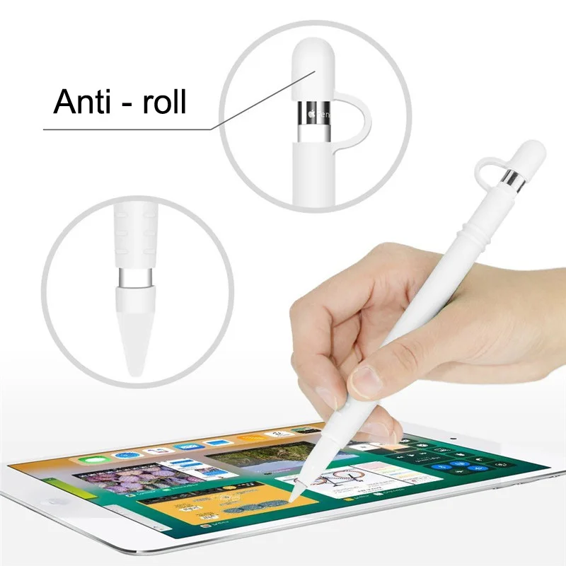 Мягкий силиконовый чехол для стилуса Apple iPad Pro карандашей кожаный Карманный сумка