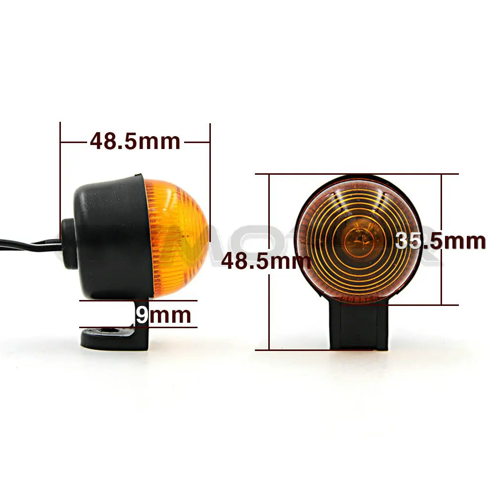 2x винтажный световой индикатор для мотоцикла Cafe Racer 12V10W Простой указатель