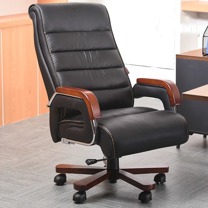 Высококачественное эргономичное кожаное офисное кресло руководителя умное