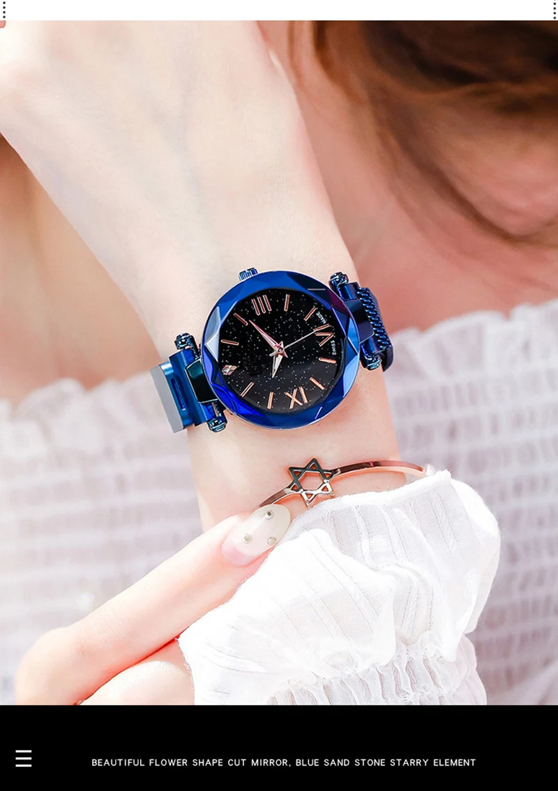 Reloj mujer маленькие магнитные наручные часы синие женские часы модные женские наручные часы люксовый бренд звездное небо часы женские reloj