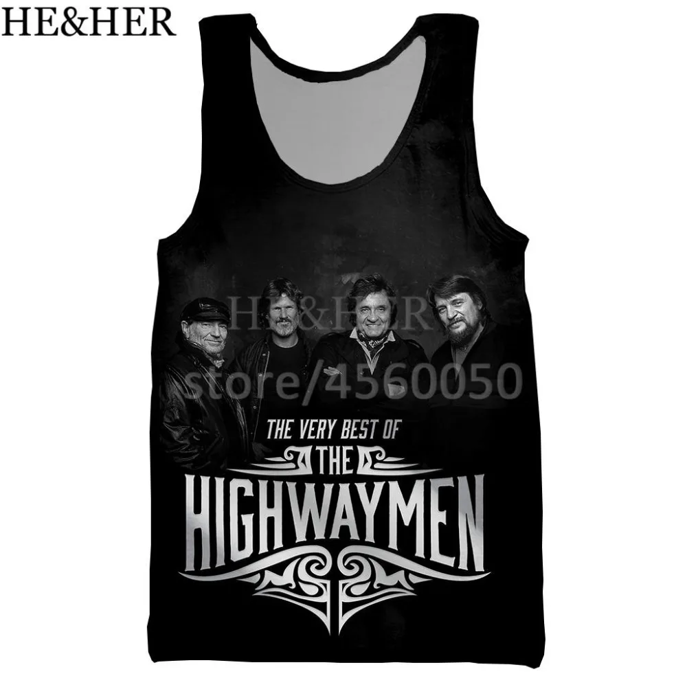 Топ на бретелях с 3D принтом movie The Highwaymen модный крутой летний топ для мужчин и