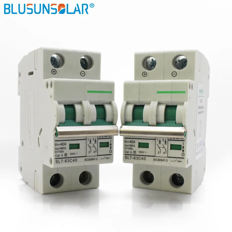 20pec 2pole 25a 32a 40a 50a 63a DC550V MCB DC выключатель солнечной энергии фотоэлектрический (pv)