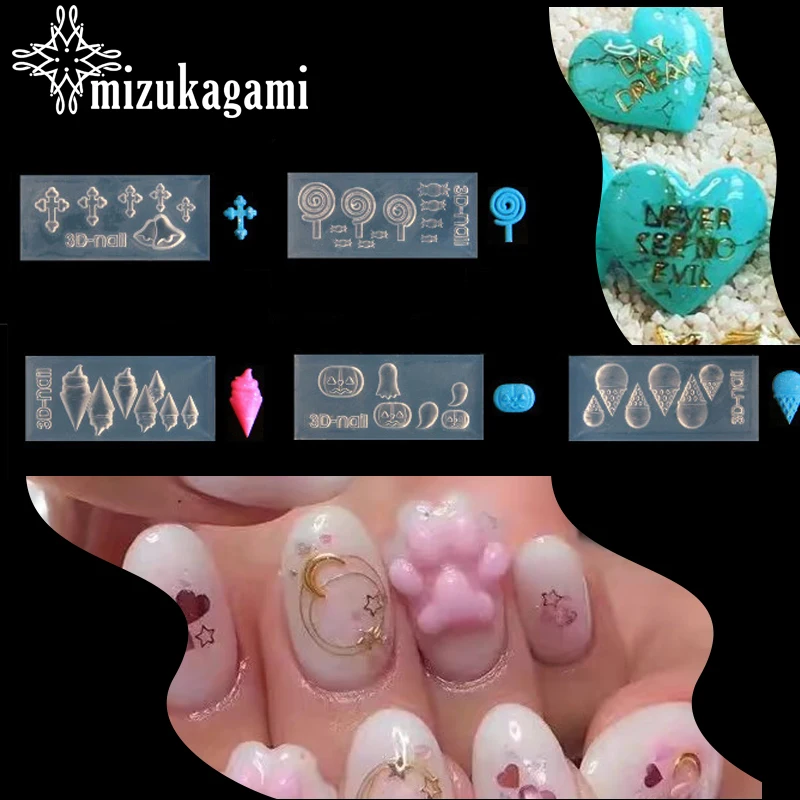 

1pcs UV Resin Jewelry Liquid Silicone Mold Lollipop Halloween Pumpkin Candy Cross Resin Molds For DIY Jewelry Making Molds