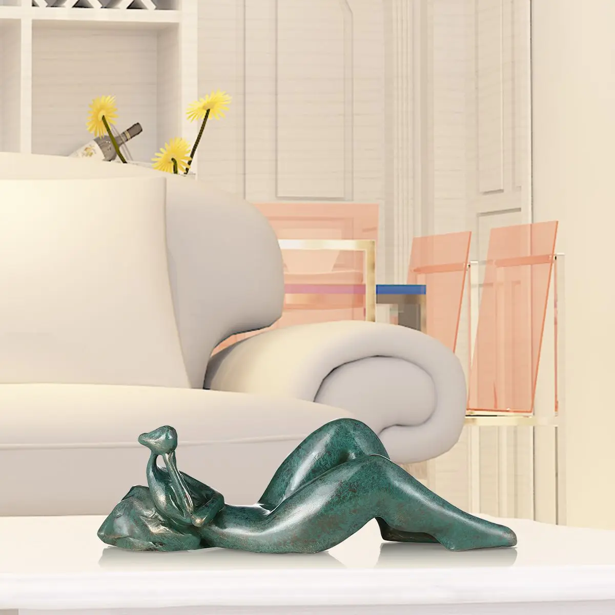 Tooarts Lean скульптура из стекловолокна для украшения дома оригинальный дизайн