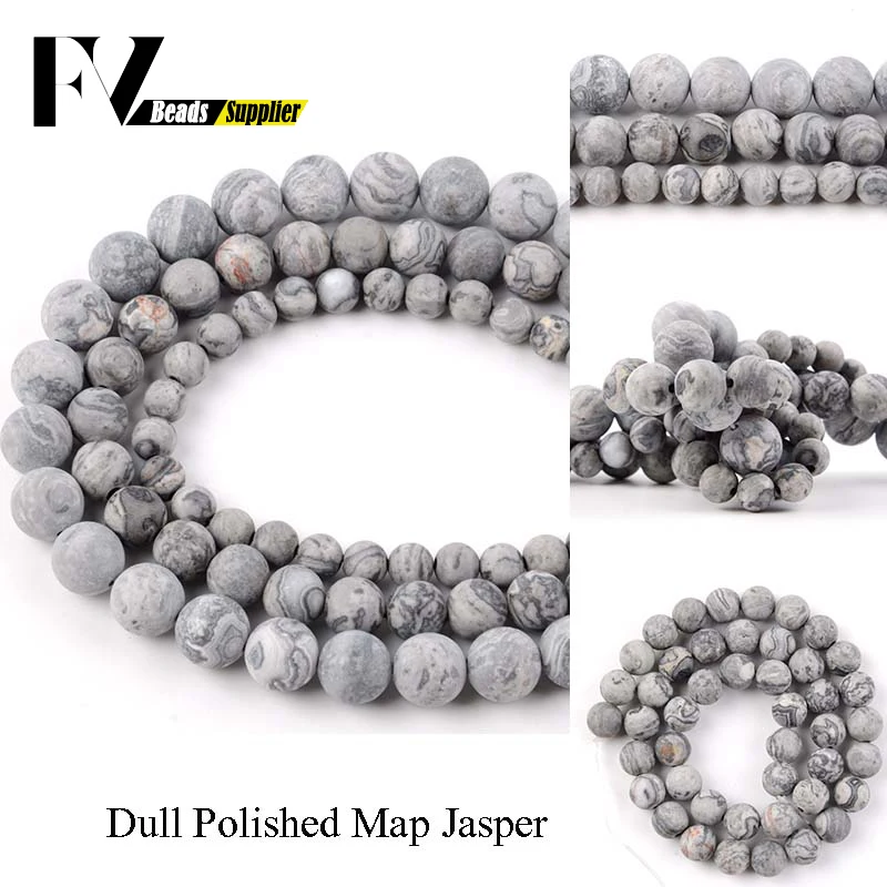 Натуральный Матовый отполированный карта Ясперс Камень Бисер для изготовления