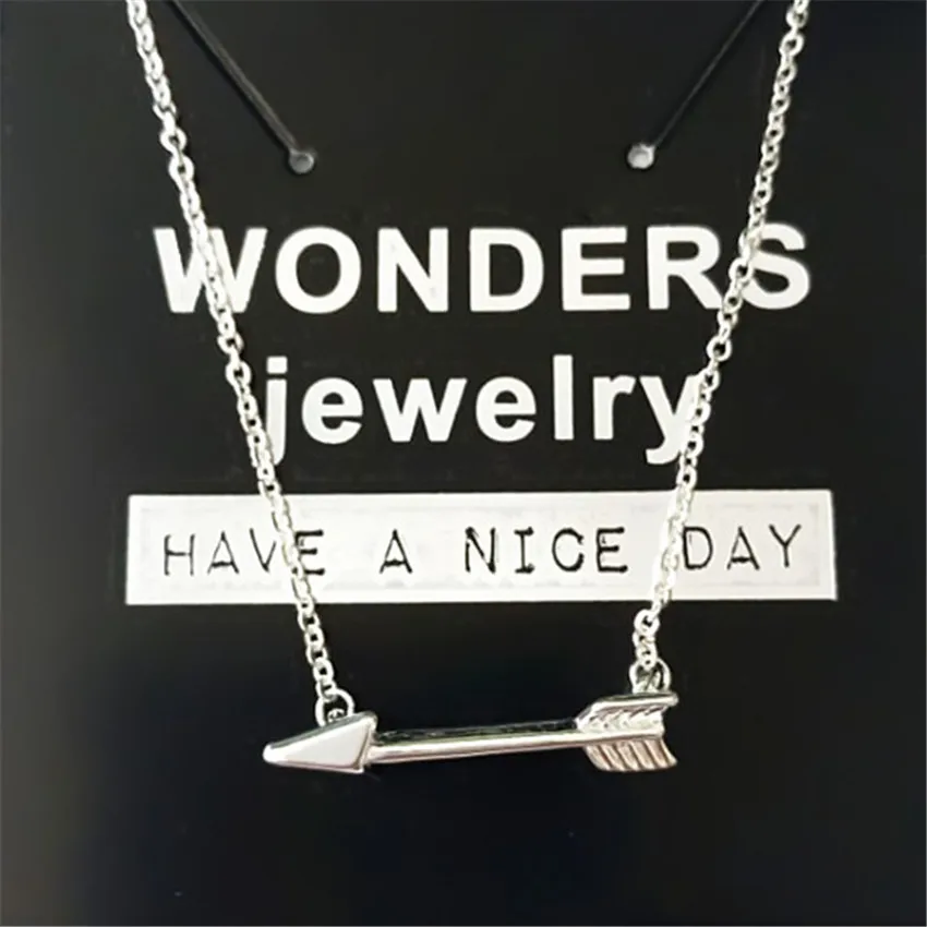 V притягивающее ожерелье макси с горизонтальной стрелкой винтажное ювелирное