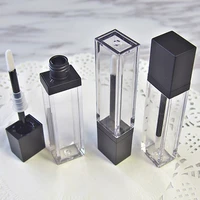 7ml square makeup liquid empty lipstick lip gloss tubes high quality transparent cosmetic packaging container 20pcslot