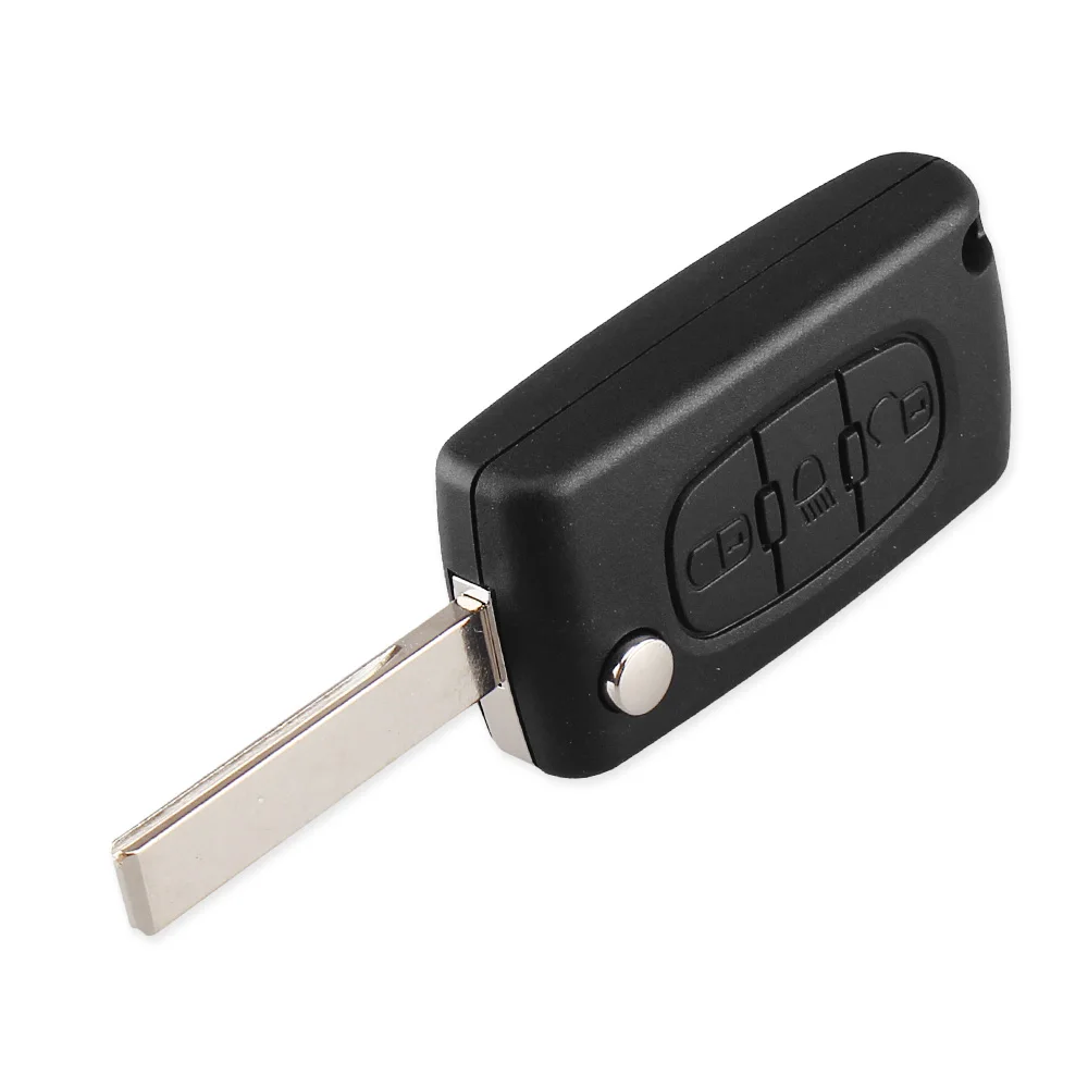 Dandkey 3 Button Flip Remote Car Key Case Shell For Peugeot 207 406 307 308 408 107 Citroen C2 C3 C4 C5 C6 C8 HU83 Blade CE0523 |