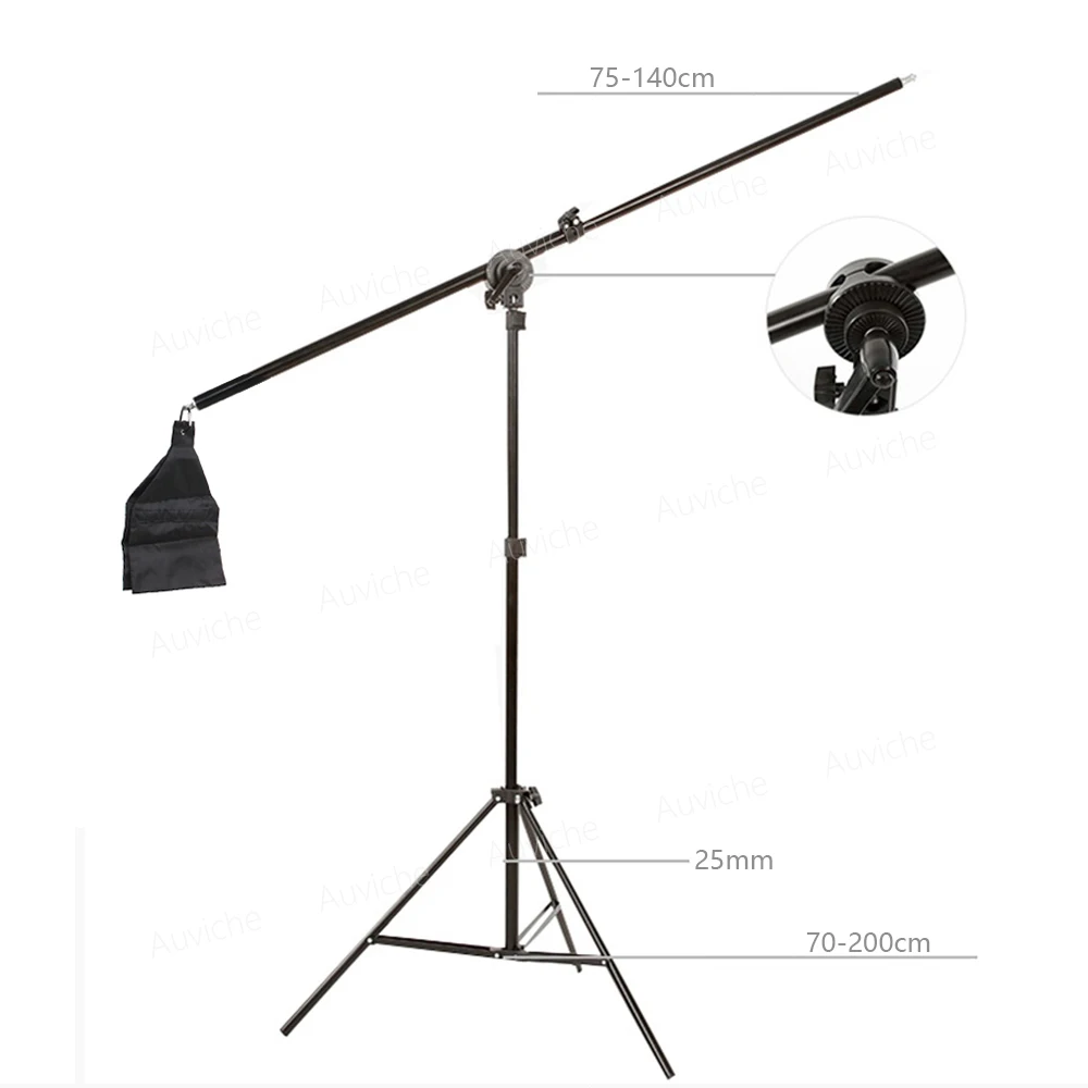75 140 см/30 &quot 55&quot Студия фото телескопическая стрела Arm Top Light w/Sandbag с осветительной