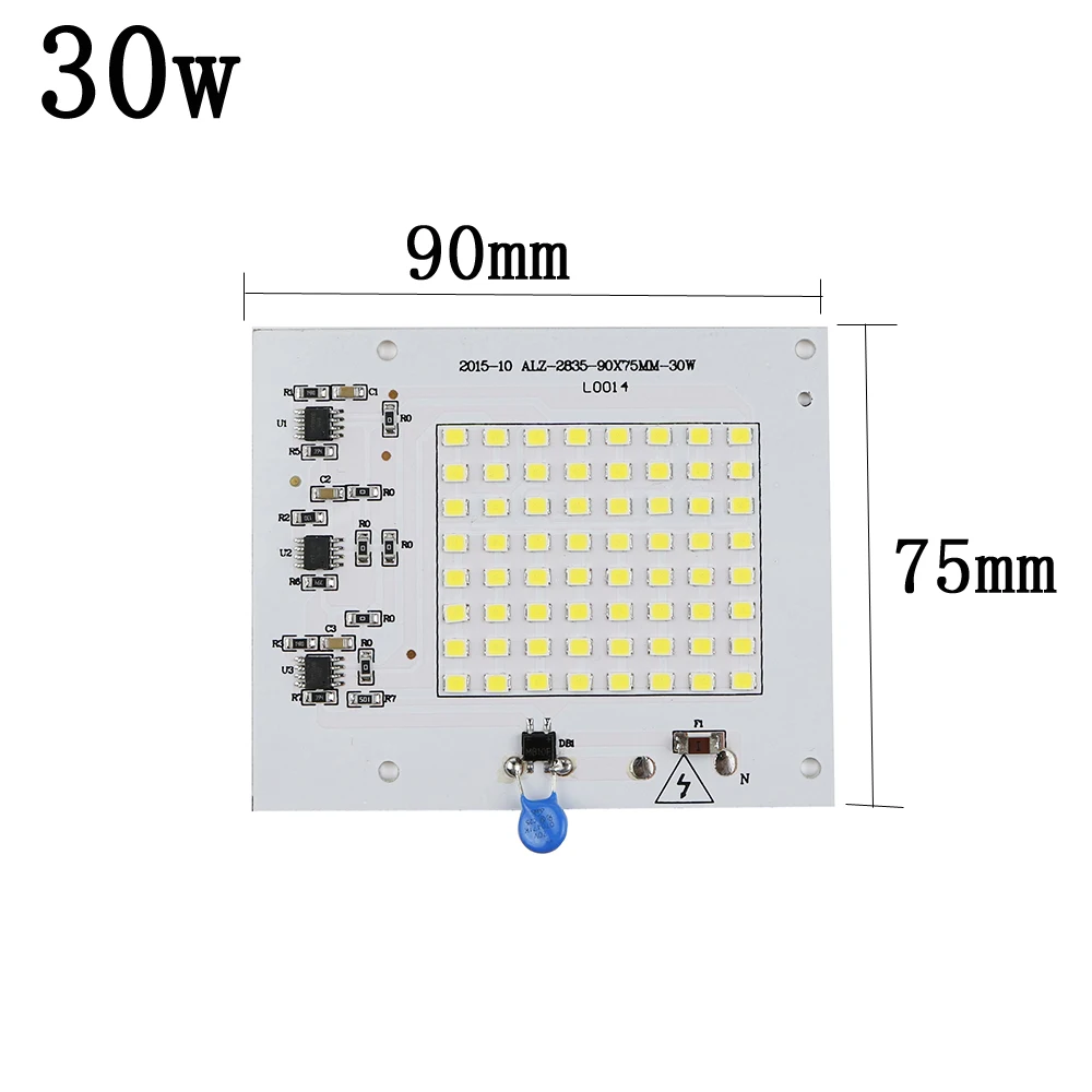 Smart IC SMD светодиодный диодный источник лампы 10 Вт 20 Вт 30 Вт 50 Вт 220V2835SMD для наружного прожектора холодный белый/теплый белый не нужен источник питания