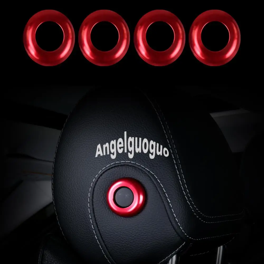 Автомобильное металлическое сиденье подголовник Лифт кнопка крышка наклейка