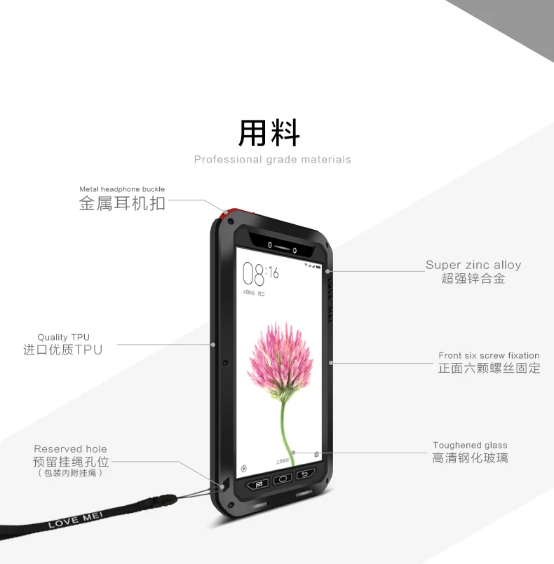 LOVE MEI металлические алюминиевые Чехлы для Xiao mi Max 6,4" Броня противоударное водонепроницаемое стекло с гориллой мощные Чехлы для Xiaomi mi x