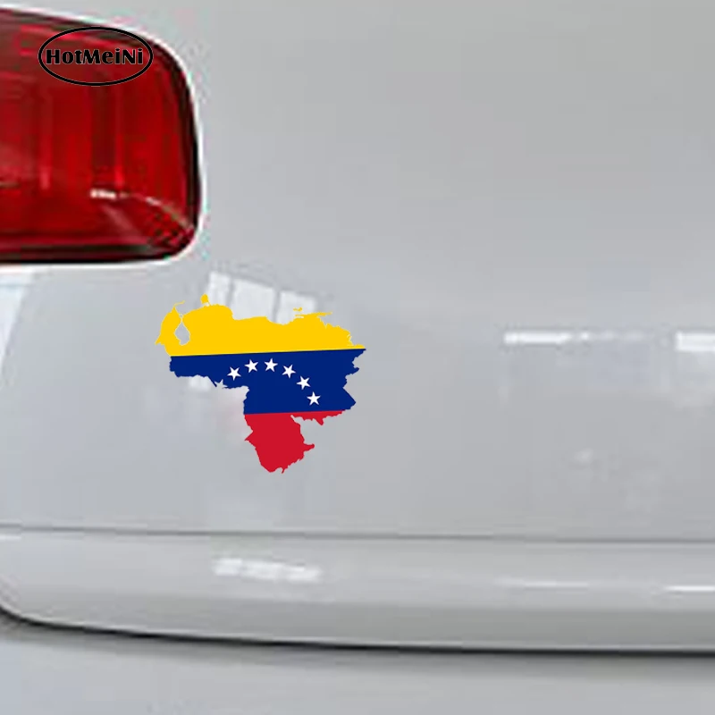 HotMeiNi автомобильные аксессуары Venezuela карта флаг 3D Автомобильная наклейка силуэт для шлема холодильник двери ноутбука водонепроницаемый 13*11,7 см
