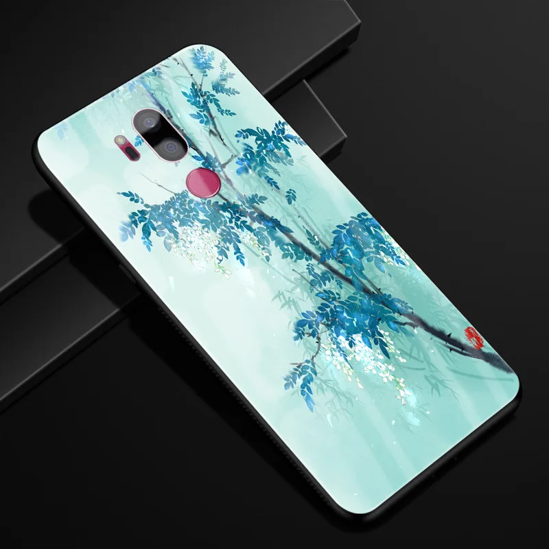 19 Для LG G7 чехол thinq 6,1 ''стеклянный силиконовый бампер+ Жесткий PC стекло задняя крышка для LG G7 thinq G 7 G7thinq чехол для телефона s Coque Fundas - Цвет: 19