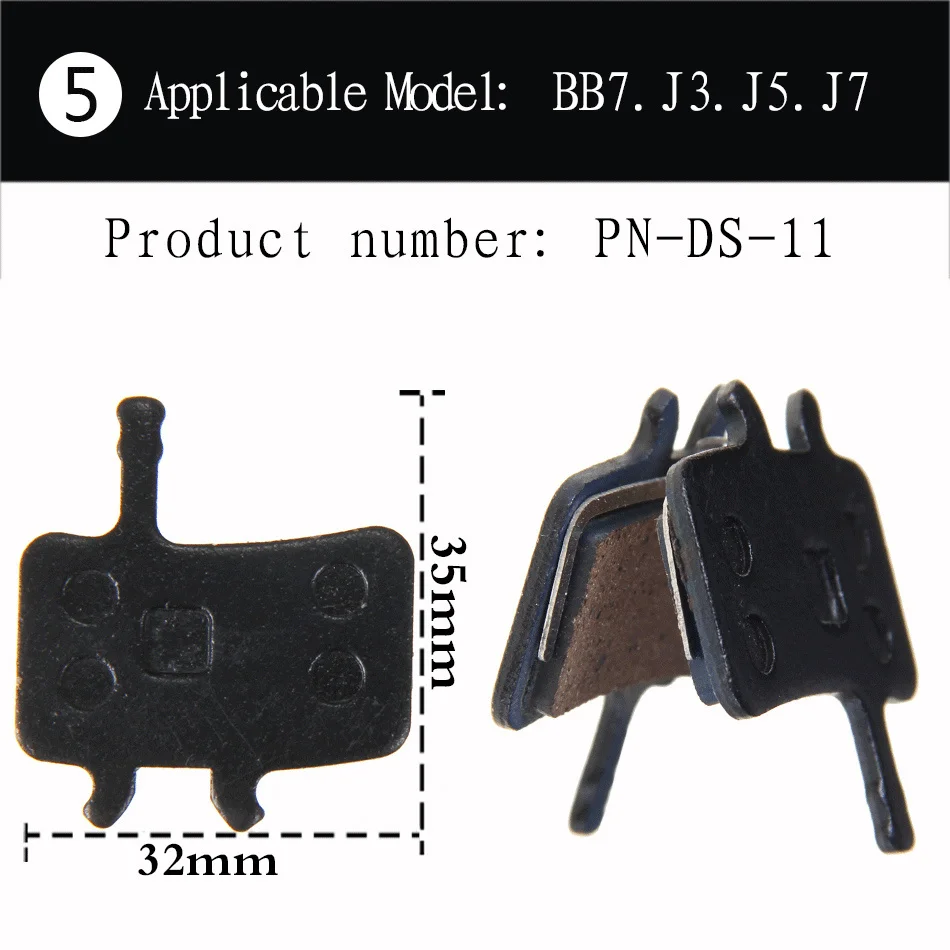 PN-DS-11 2pair 2 пары(4 шт.) Резиновые MTB велосипедные дисковые Тормозные колодки для TEKTRO ZOOM MAGURA BB5 BB7 SHIMANO AVID тормозные Аксессуары Тормозная прокладка - Цвет: PN-DS-11 2pair