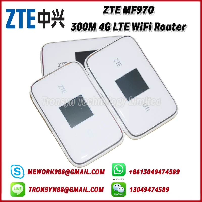 

Original Unlock ZTE MF970 300Mpbs Cat6 4G LET Router With Sim Card Slot Support LTE FDD B1/2/3/7/8/20/28/12&17