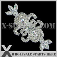 30pcslot bridal rhinestone applique iron on beaded patch for custom wedding dress decoration x1 rat2189