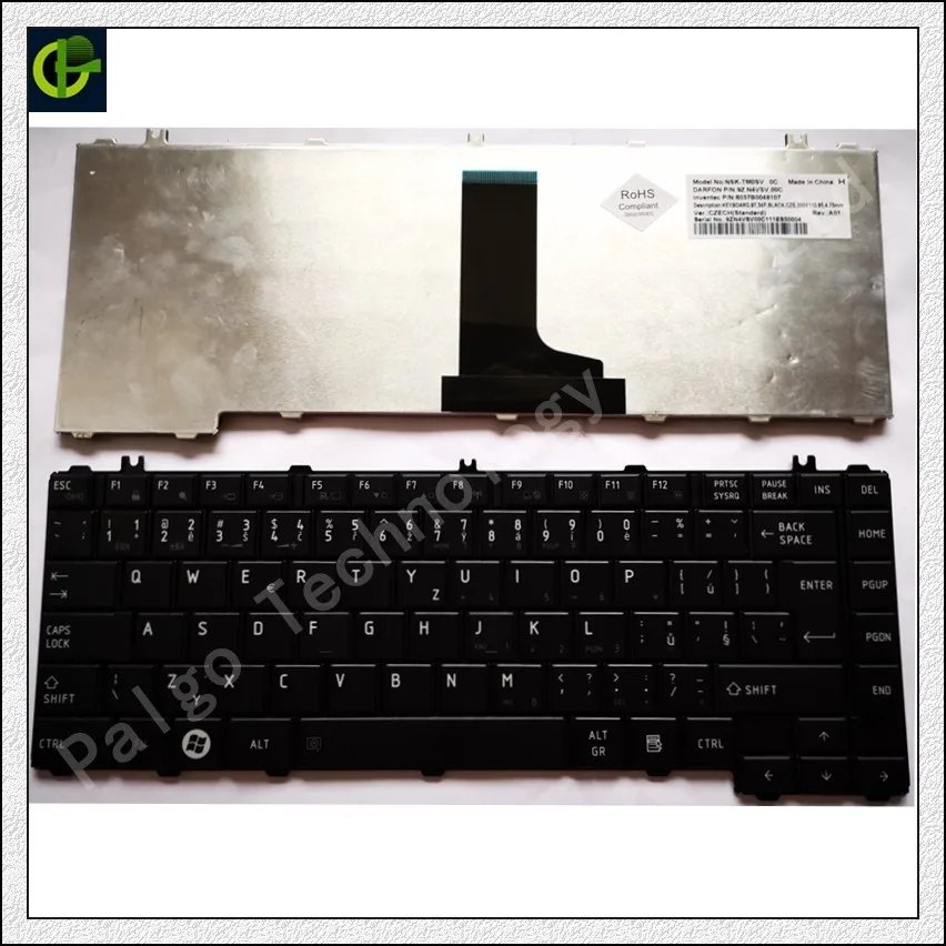 Чешская клавиатура для Toshiba Satellite L740 L745 L730D L735 L735D C600D C645 L640D L645D CZ Подходит Словакии