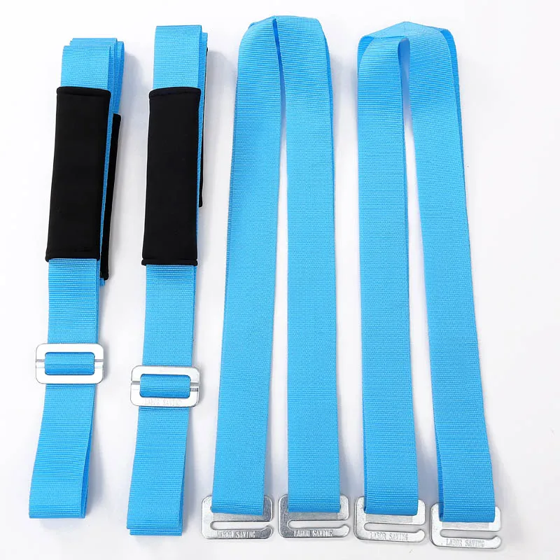 Blue Moving Straps Передвижной ремень грузовой дом-Мебель тяжелая вещь Smart Move одна пара DIY сделать для некоторого подъема-гораздо-легче - Цвет: Blue Moving Straps