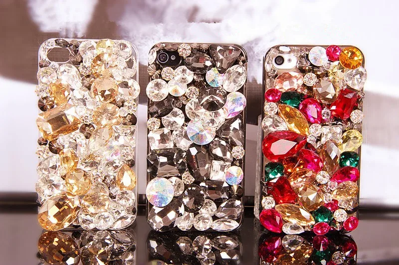 DIY Алмазные цветы шикарные хрустальные камни роскошные украшения чехол для iPhone 12