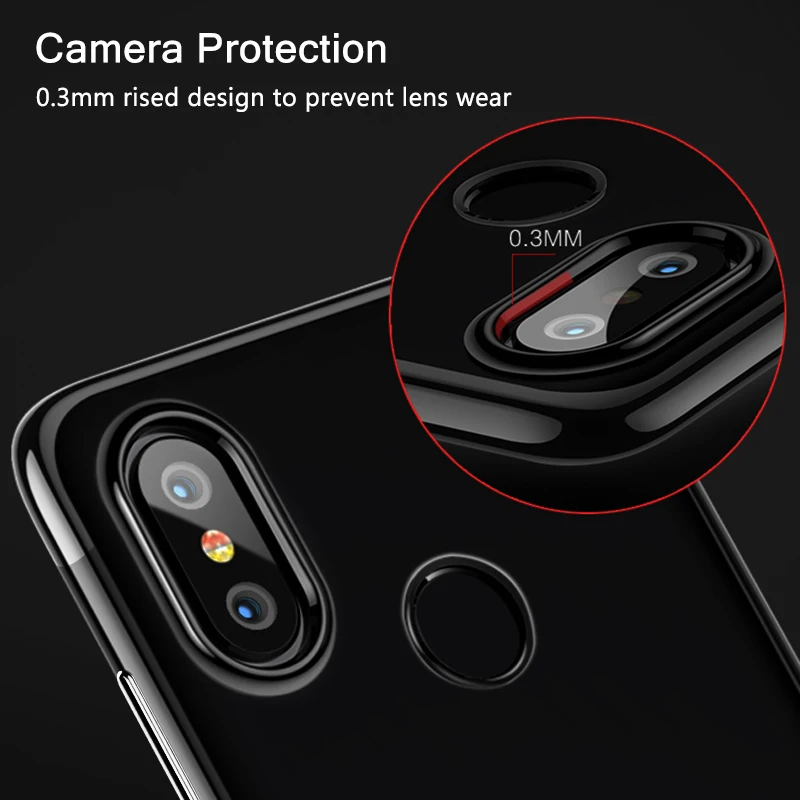 Luxury Case For Xiaomi Redmi Note 6 Pro Silicone Bumper Transparent TPU Silicon Shining Cover |