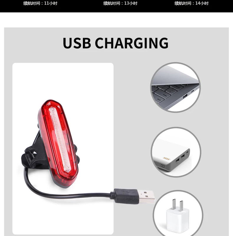 Интеллектуальный задний фонарь для велосипеда с USB зарядкой стоп сигналы горного