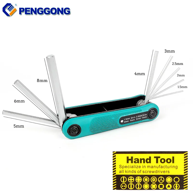 Penggong складной hex Отвёртки хром-ванадиевой Сталь винт multi-Размер гексагональной