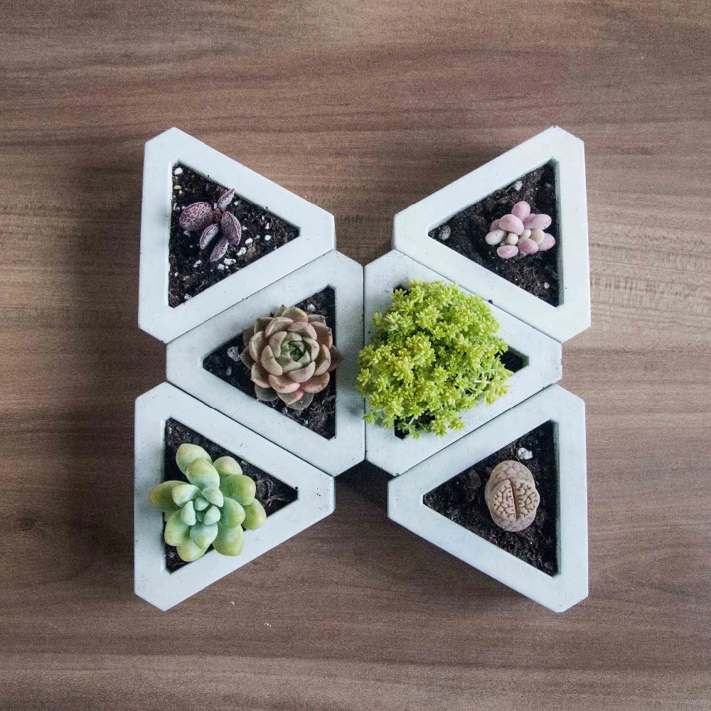 Силиконовые формы треугольная комбинация миниатюрной цветочной машины мульти