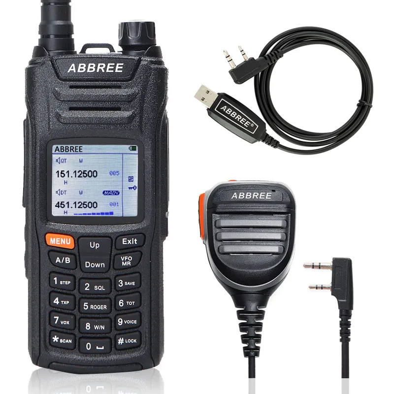 

ABBREE AR-F6 Walkie Talkie 6 Bands Отображение режима ожидания 999CH Многофункциональный VOX DTMF SOS ЖК-дисплей CB Radio Двусторонняя радиосвязь