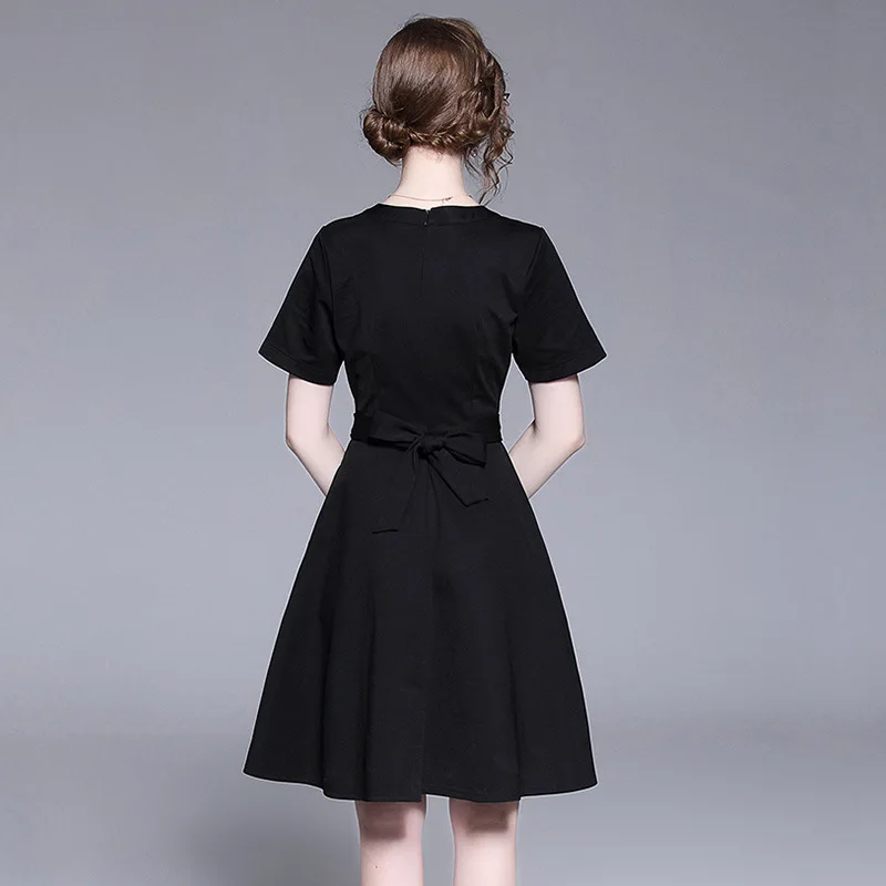 Larci миди черная деловая модельная одежда Vestidos Casuales Mujer 2018 женское платье роковой