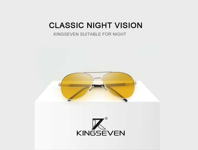 Kingseven, мужские солнцезащитные очки, очки ночного видения, HD поляризатор, солнцезащитные очки, мужские очки для вождения, мужские и женские аксессуары
