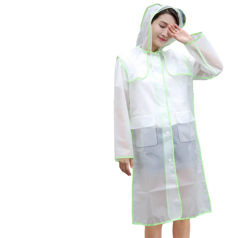 Green Только Jime, Прозрачный женский плащ, модный, EVA, для кемпинга, для улицы, плащ, женский плащ, для девушек, водонепроницаемый, дождевик, костюм - Цвет: Green