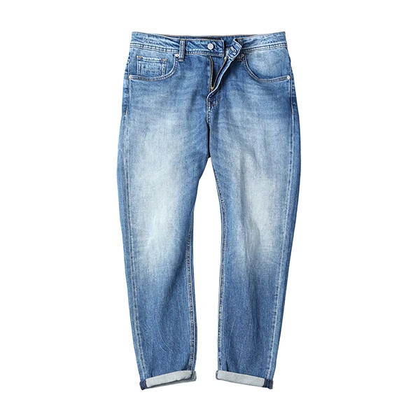 medium blue SIMWOOD, вареные, облегающие джинсы, мужские, классические, Ретро стиль, высокое качество,, осень, новые, повседневные, уличные, джинсовые брюки, 190026 - Цвет: medium blue