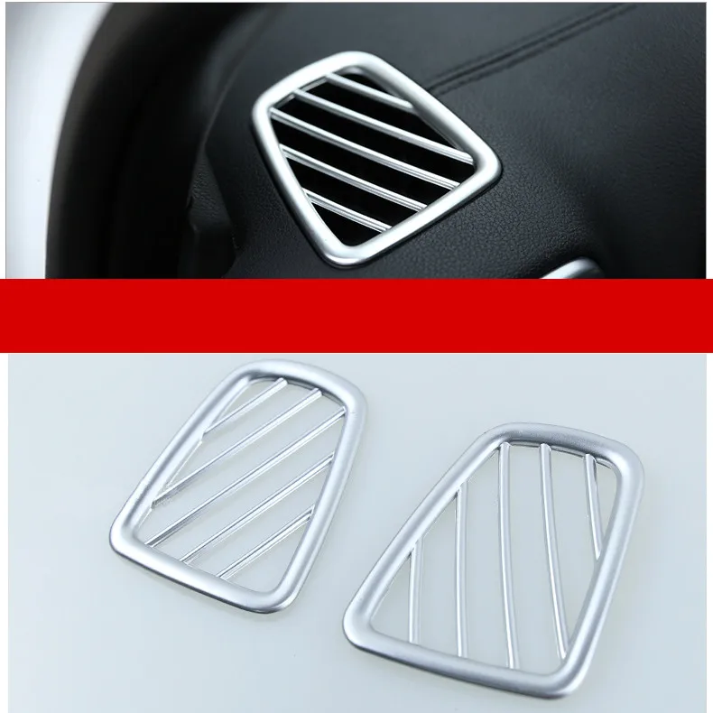 silver 2pcs Кондиционер Передняя декоративная рамка выпускного отверстия крышка интерьера приборной панели выход для kia sportage 3 - Цвет: silver 2pcs