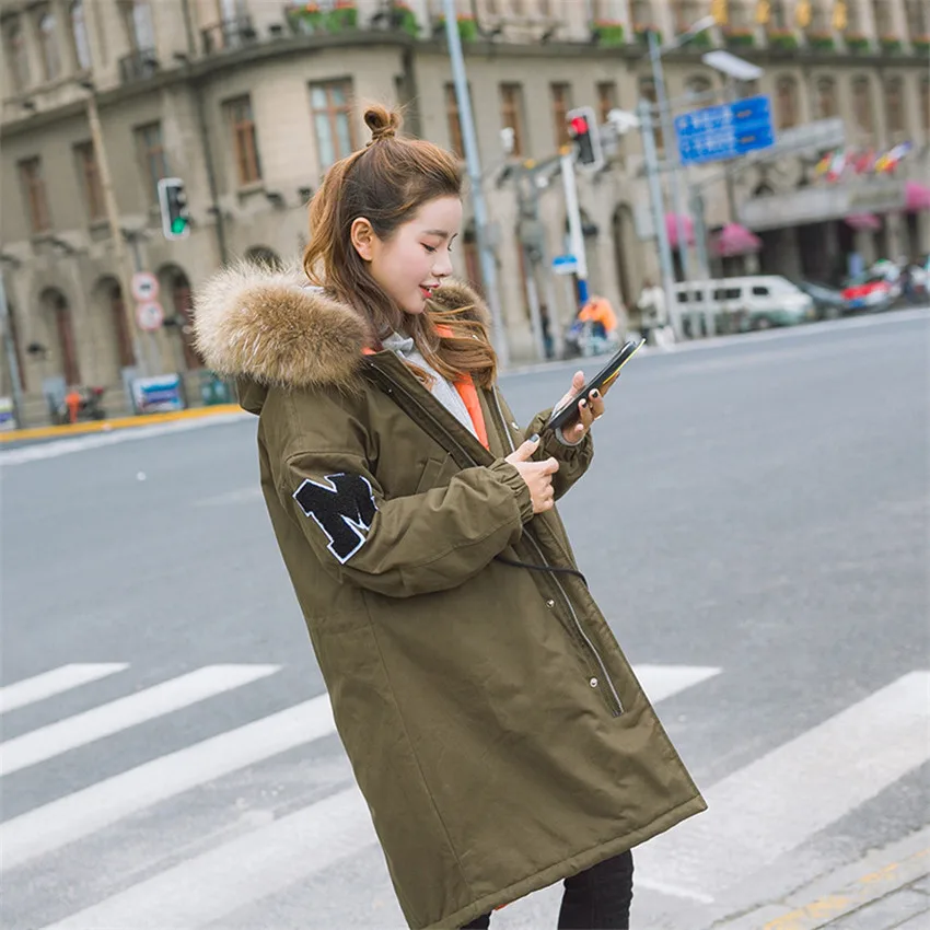 2017 зима с капюшоном Для женщин Длинные парки теплые толстые хлопковые пиджаки