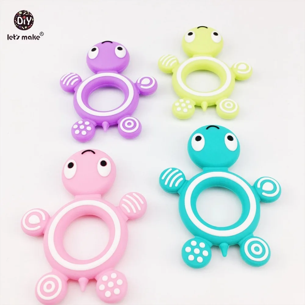 Let's Make-mordedor de silicona para beb&eacute;, collar de dentici&oacute;n Diy, accesorios para Baby Shower, mordedor de silicona de grado alimenticio, 5 uds.-0